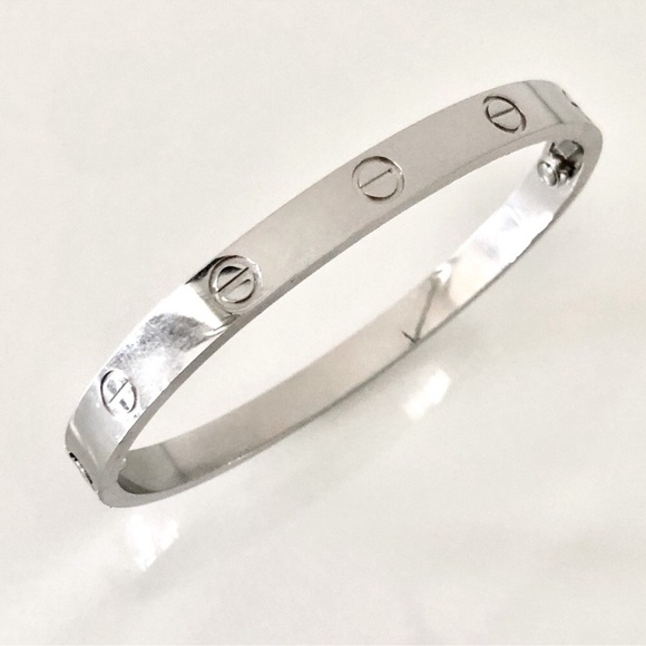 Screw Cuff Bangle Bracelet Silver - Picture 5 of 11